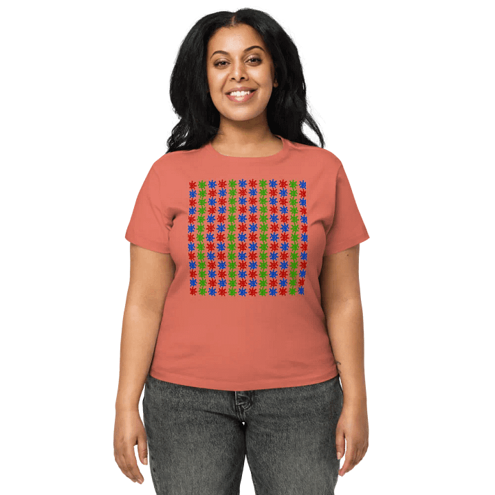 Odd Abstract Pattern Women's High-Waisted Tee product image (37)