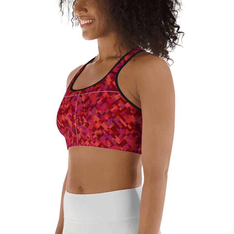 Colorful Mosaic Pattern Sports Bra - v3 product image (5)