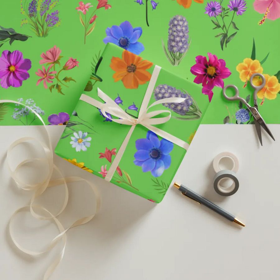 Floral Kaleidoscope Wrapping Paper Set product image (12)