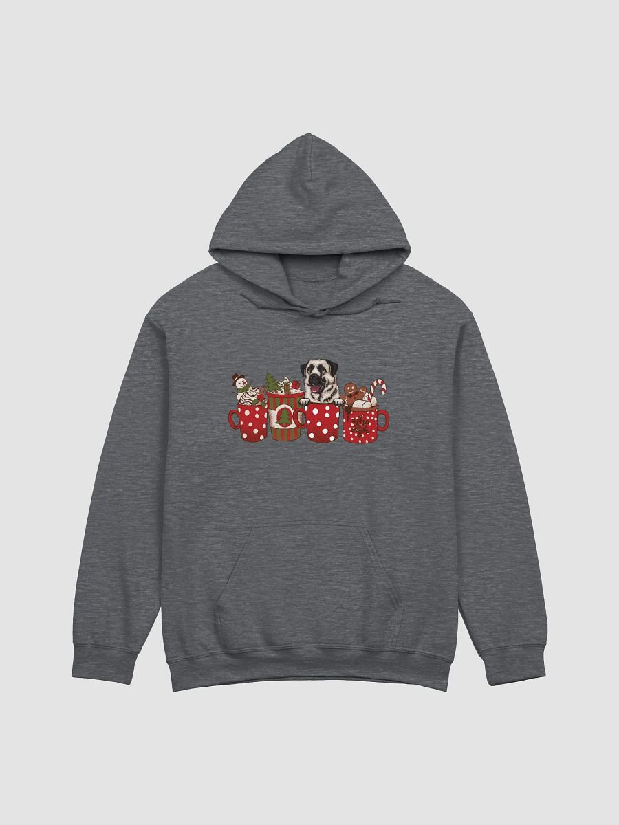 Cute Anatolian Shepherd Dog in a Christmas Cup Hooded Sweatshirt | Funny Christmas Pup in a Cup product image (4)