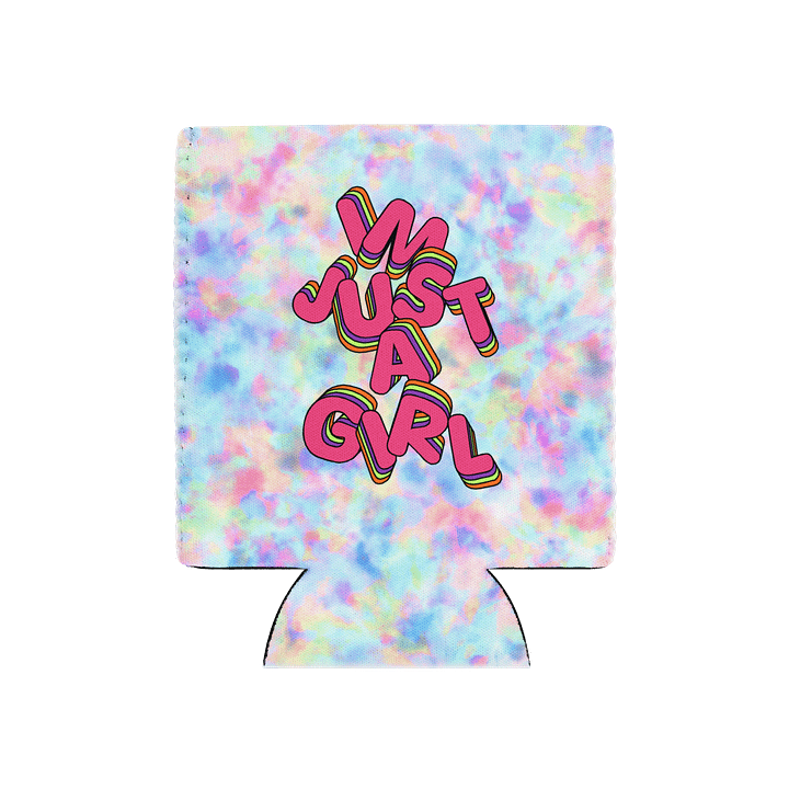 "I'm just a girl" Pastel Tie-Dye Coozie product image (1)