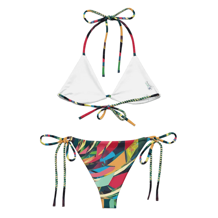 Abstract Lithographic Pattern Design String Bikini - V11 product image (5)