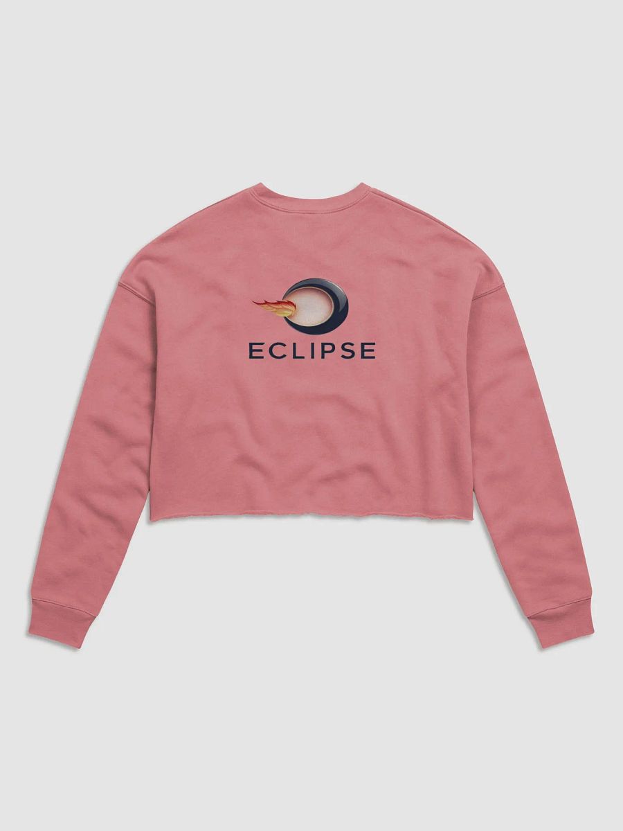 Women's Eclipse Fleece Crop Sweatshirt - Celestial Design, Cozy Comfort product image (3)