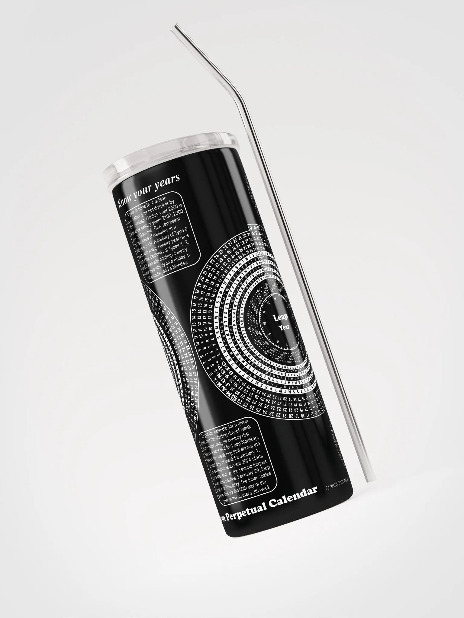 Spiriform Perpetual Calendar Stainless Steel Tumbler product image (3)