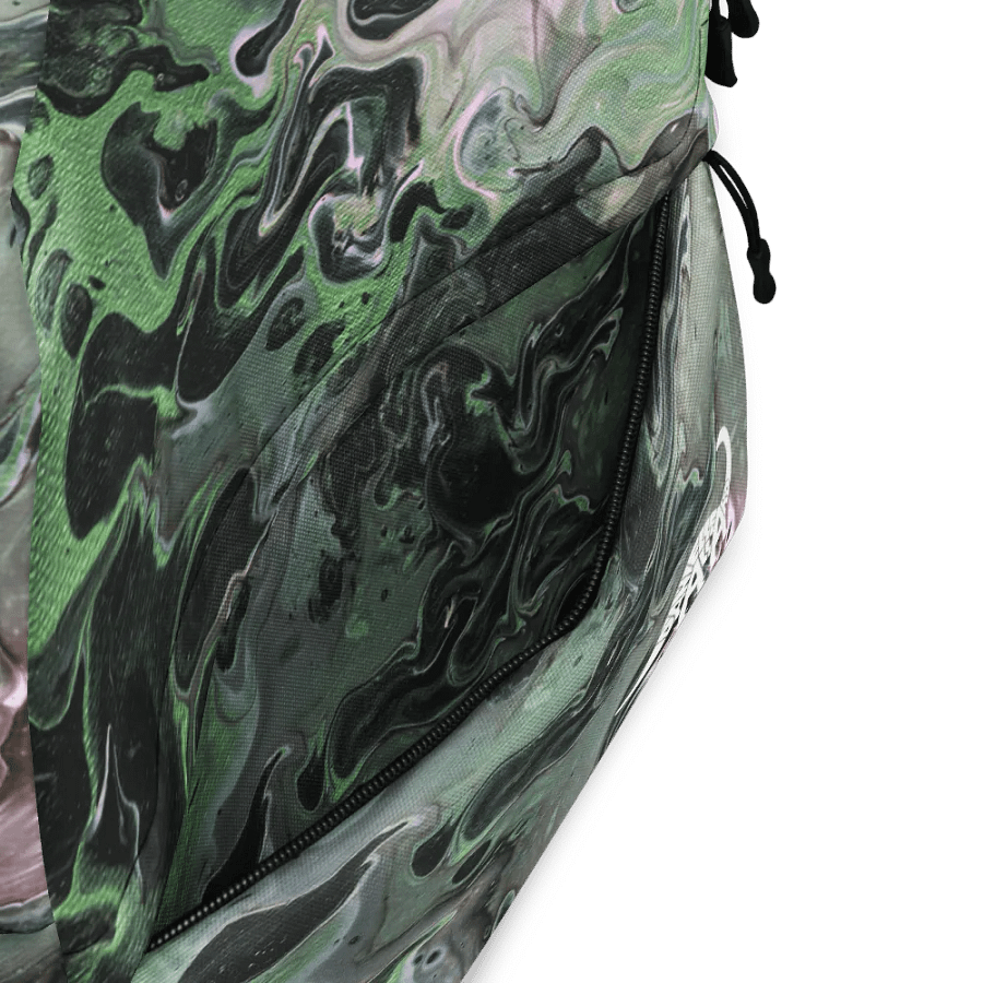 Metallic Green Fluid Acrylic Backpack product image (10)