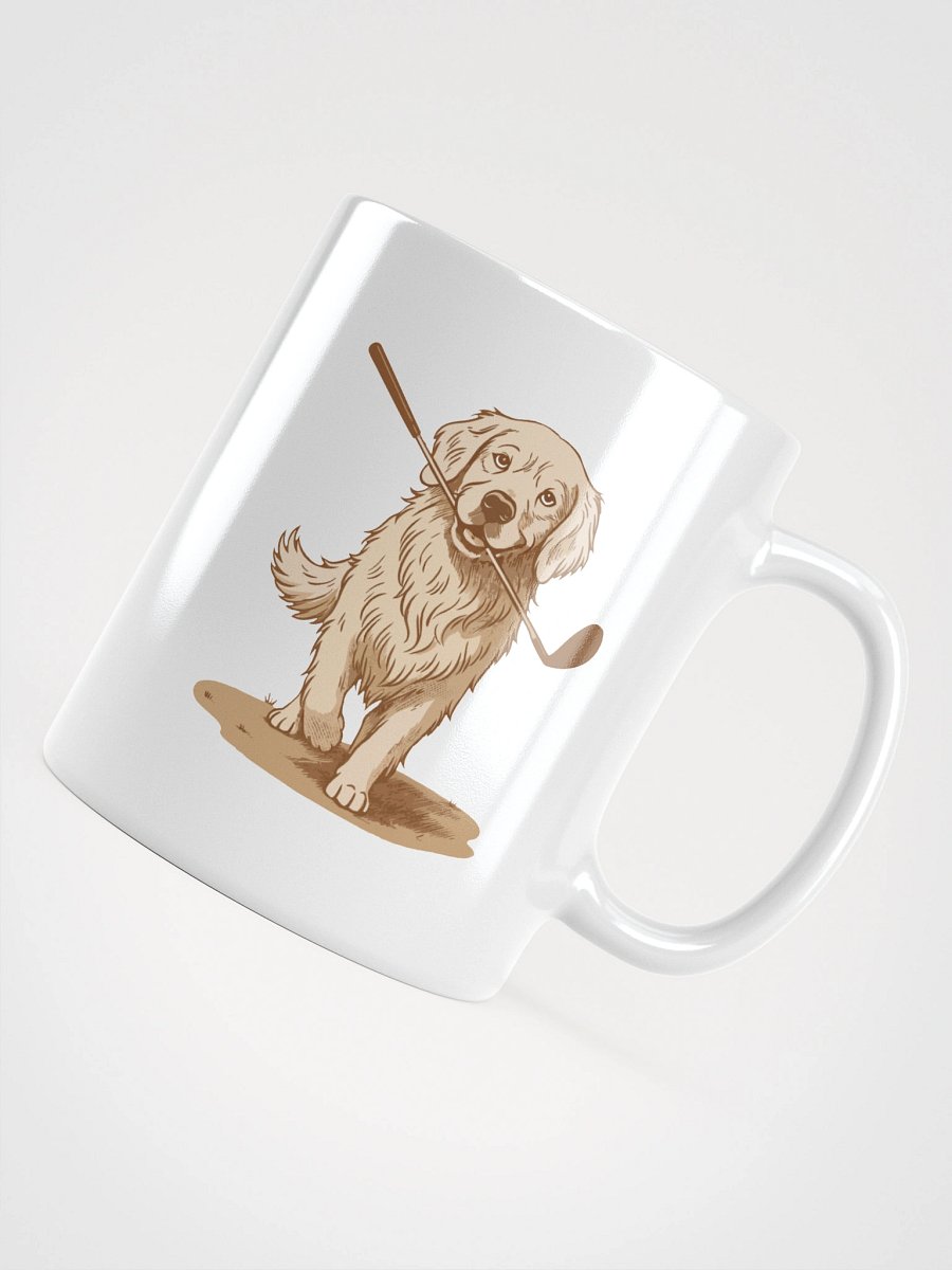 Golfing Golden Retriever White Glossy Mug product image (12)