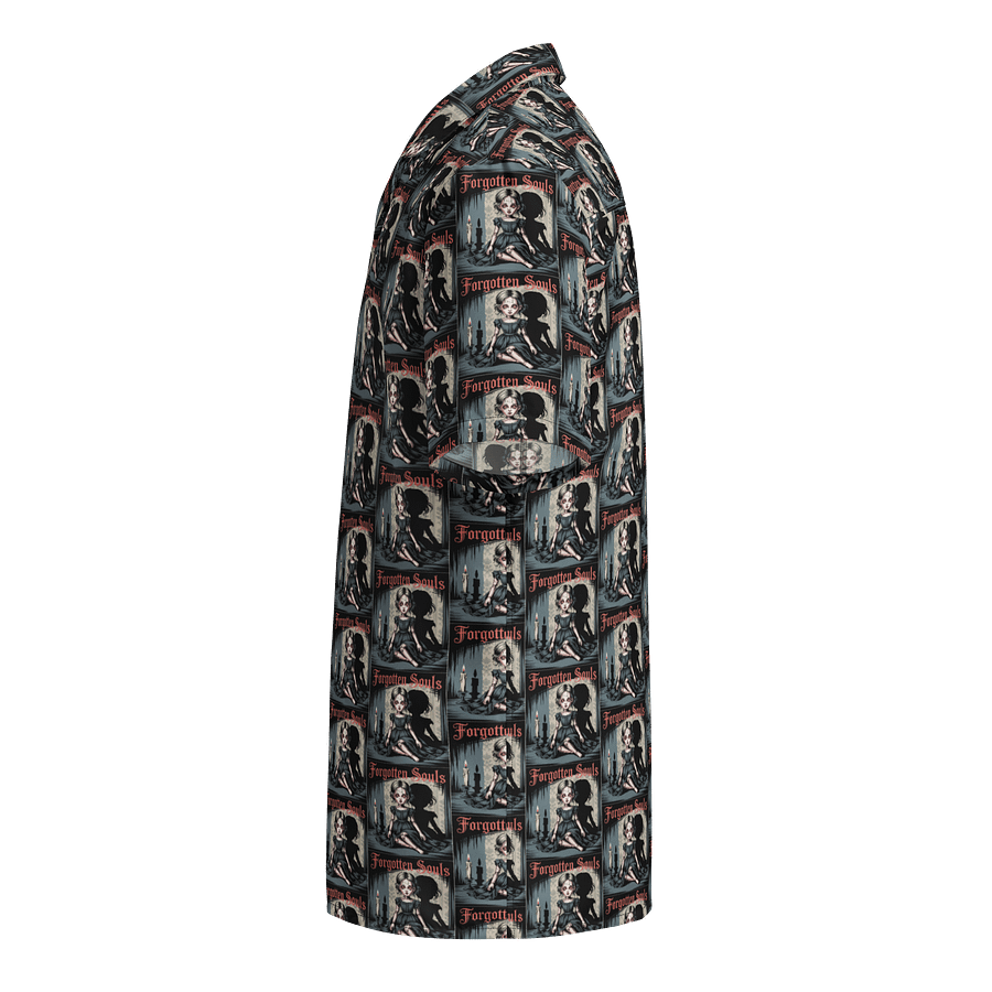 Midnight Veil Designs Forgotten Souls Gothic Unisex Hawaiian Shirt - Blue & Red Print product image (3)