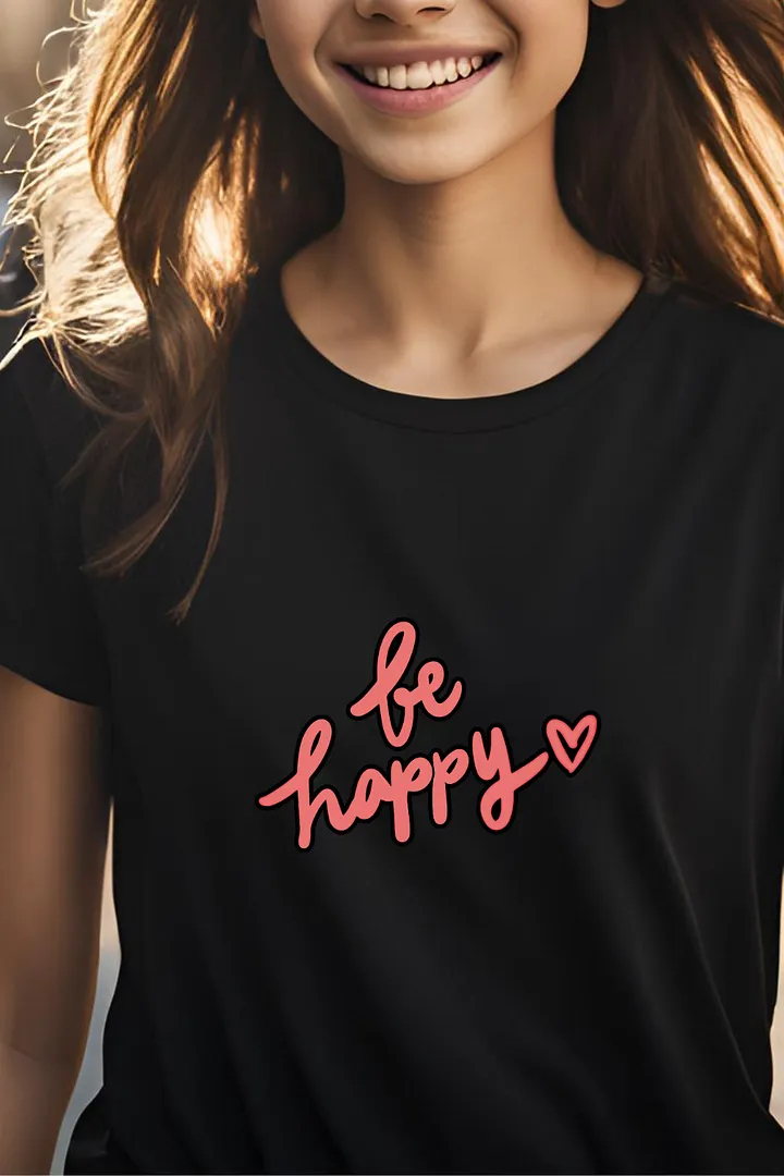 Be Happy Cursive T-Shirt product image (1)