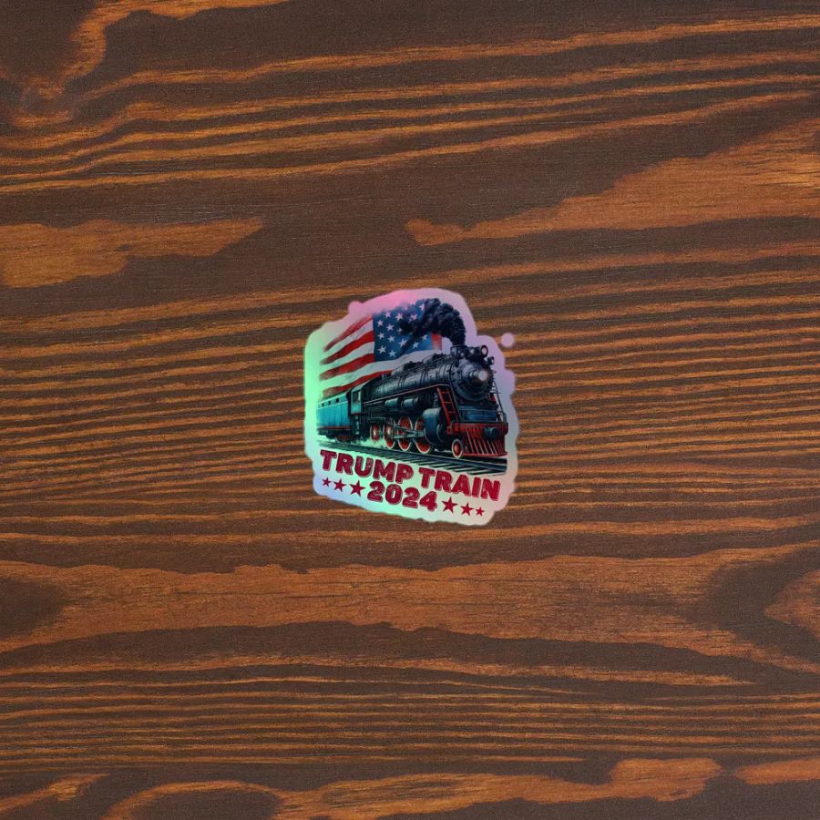 Patriotic Trump Train 2024 Holographic Sticker product image (5)