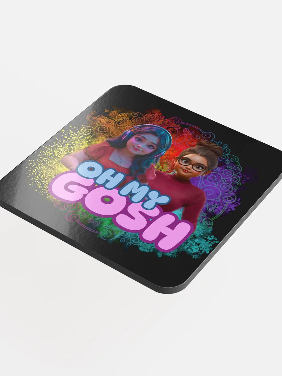 "Oh My Gosh" Glossed Cork Coaster product image (4)