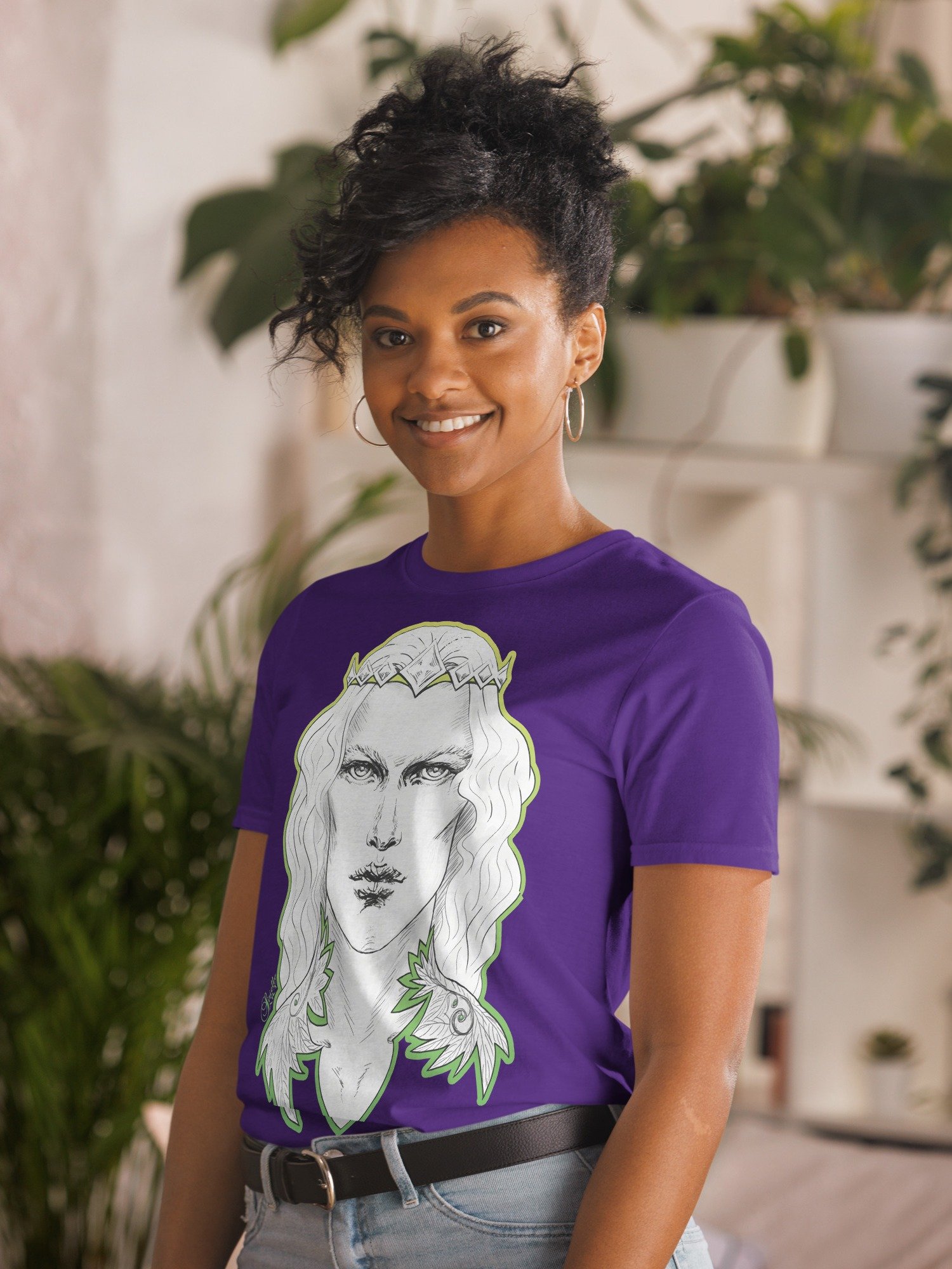 Prince Charming Green Lines Relaxed Fit Softstyle Unisex T-Shirt product image (1)