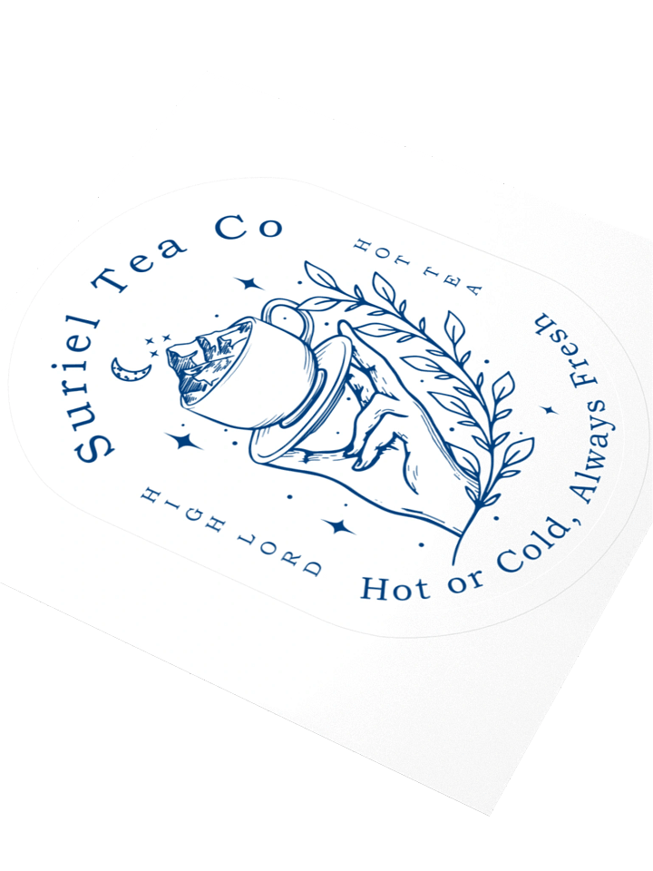 The Suriel Tea Co Suriel Tea Company Spill The Tea Velaris ACOTAR Symbol Sticker 1WH2 product image (2)