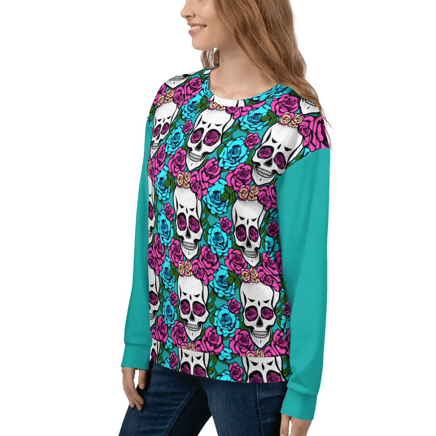 Floral Skull Fiesta Unisex Sweatshirt product image (11)