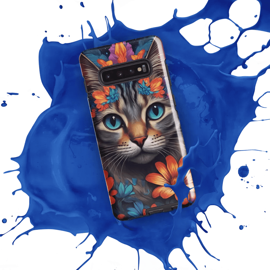 Floral Feline Fantasy: Blossoming Cat Samsung Galaxy product image (7)