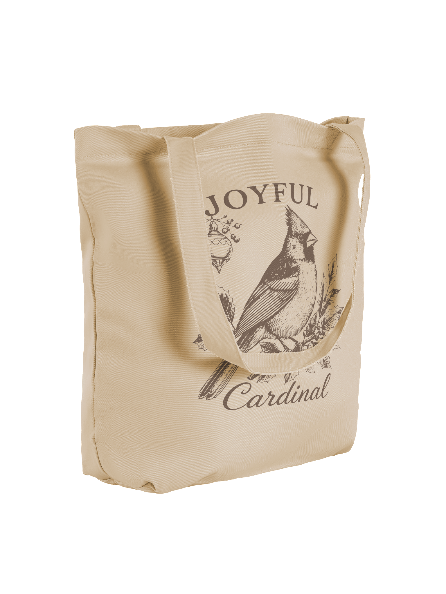 Joyful Cardinal Vintage Christmas Tote Bag product image (4)