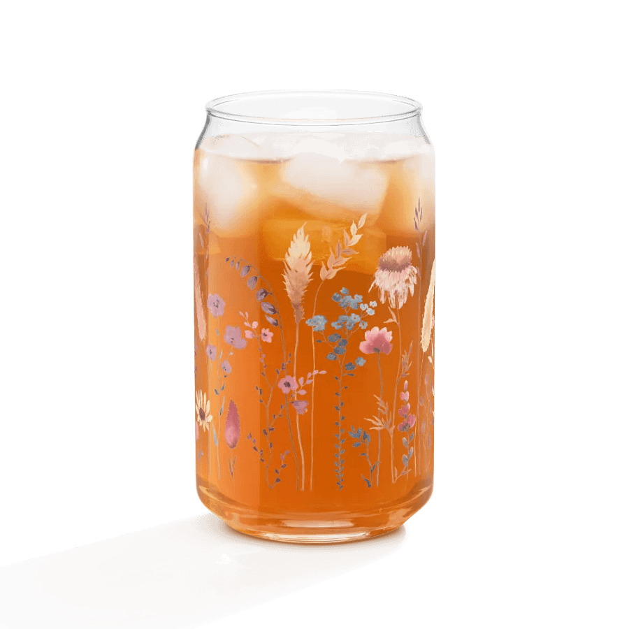 Cute Wildflowers Pampas Grass Glass product image (8)