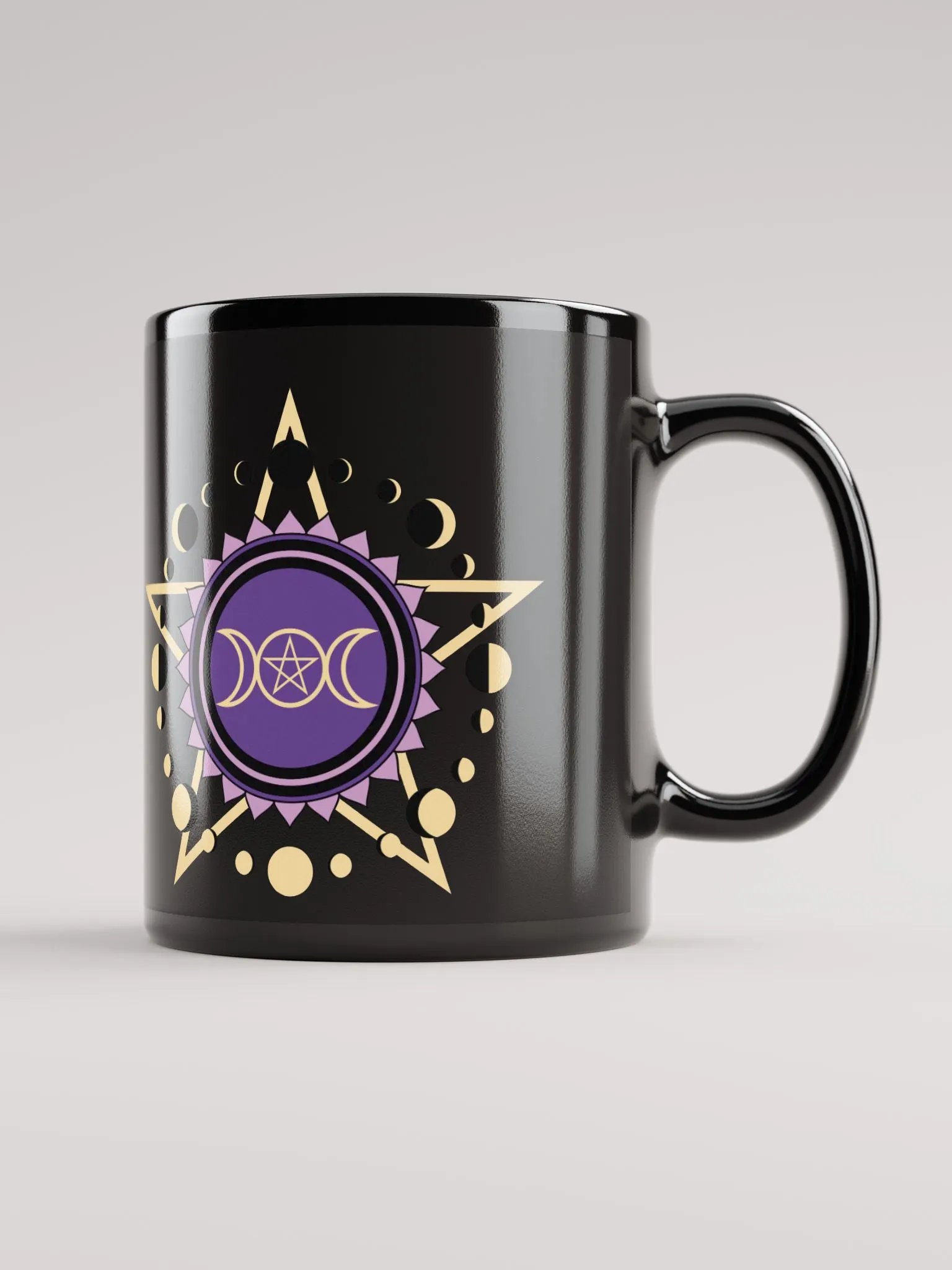 Moon Phase Mandala Mug - Black product image (1)