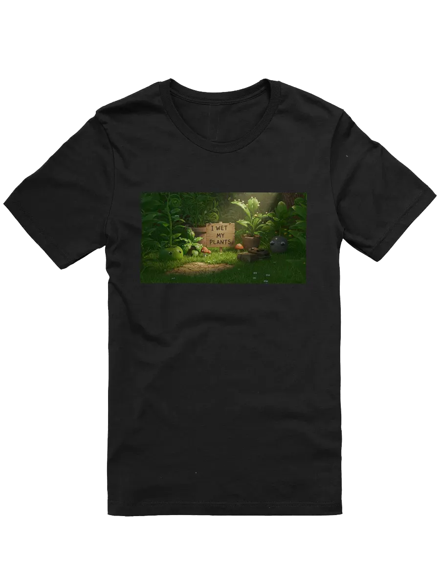 I Wet My Plants - Whimsical Garden Scene T-Shirt product image (2)