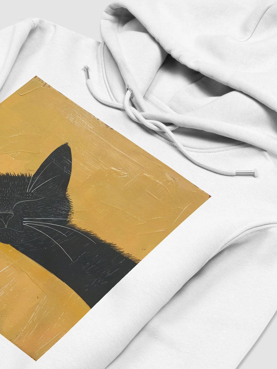 Stanley/Stella Unisex Essential Eco Hoodie--SWEET SLEEPING BLACK CAT product image (3)