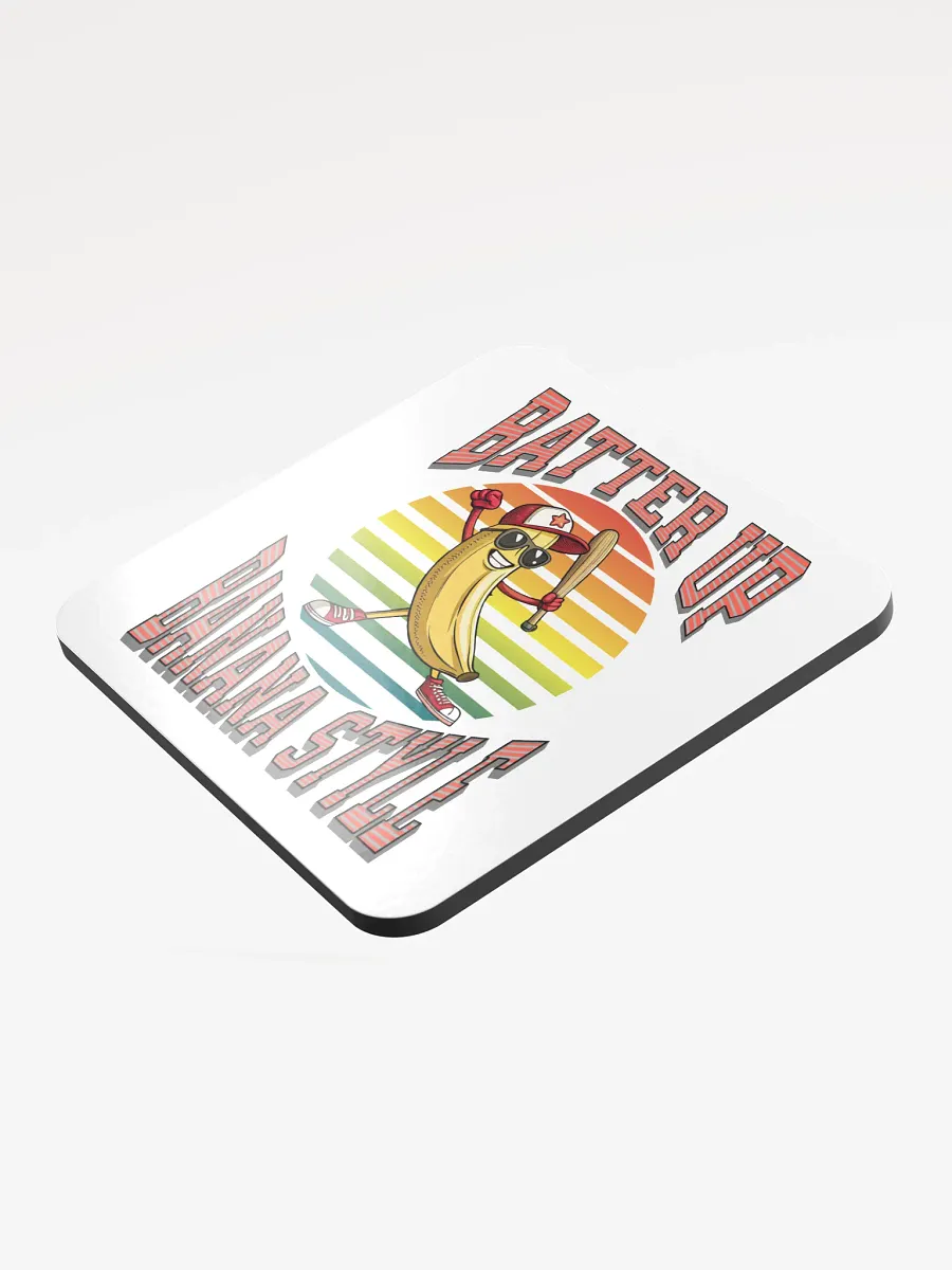 Batter Up Banana Style Baseball Retro Funk Cork Coaster product image (4)