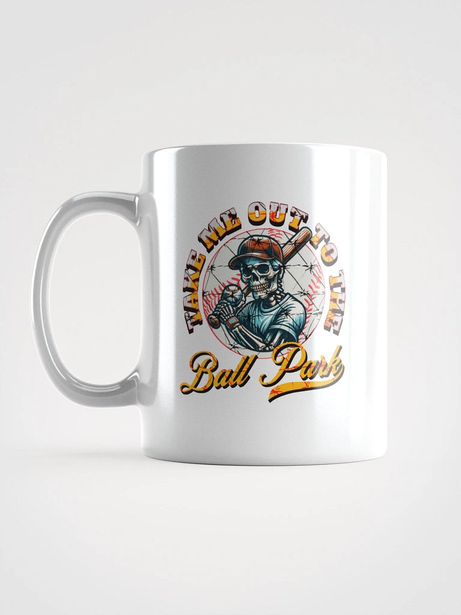 Take Me Out To The Ball Park Baseball Skeleton Gothic Mug product image (1)