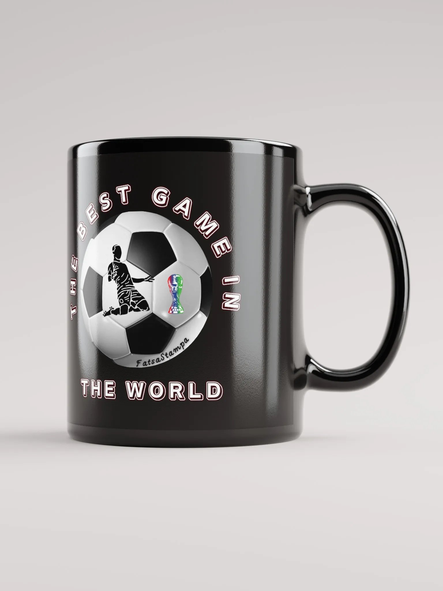 Soccer Celebration Black Mug product image (2)