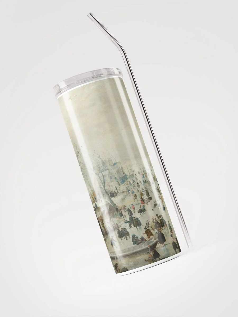 ''Winter Landscape with Skaters'' by Hendrick Avercamp - Stainless Steel Tumbler product image (8)
