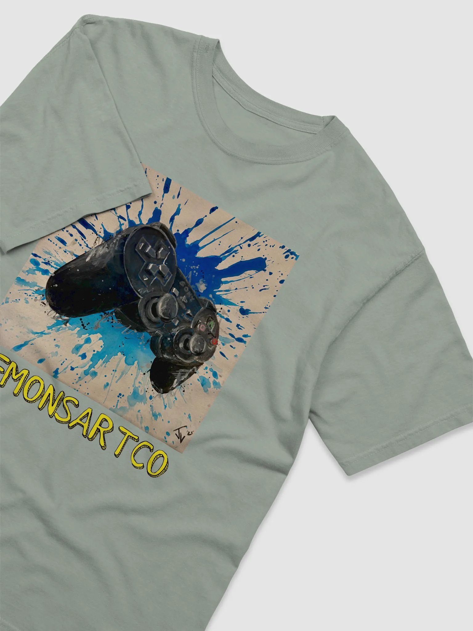Game Station 2 Controller Garment-Dyed Cotton T-Shirt product image (30)