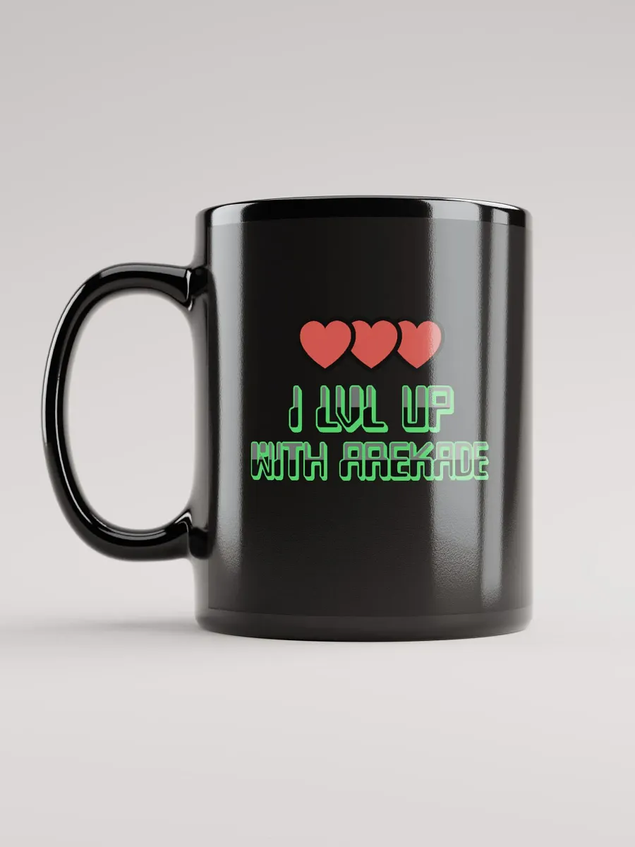 LVL UP Black Glossy Mug product image (1)