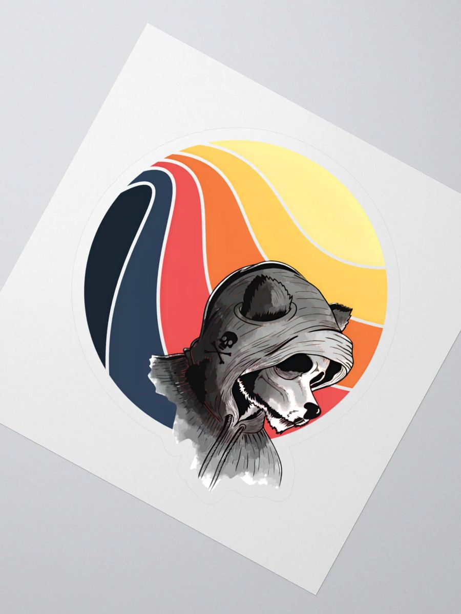 Sunset Ghostly Dog for Halloween Kiss Cut Stickers product image (4)