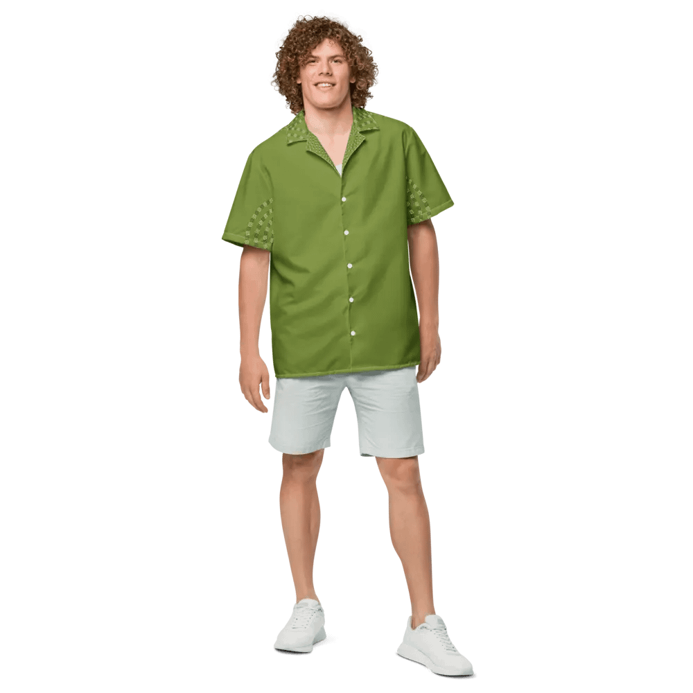 Optical Sun Icon / MO Hawaiian Shirt /| Olive product image (4)