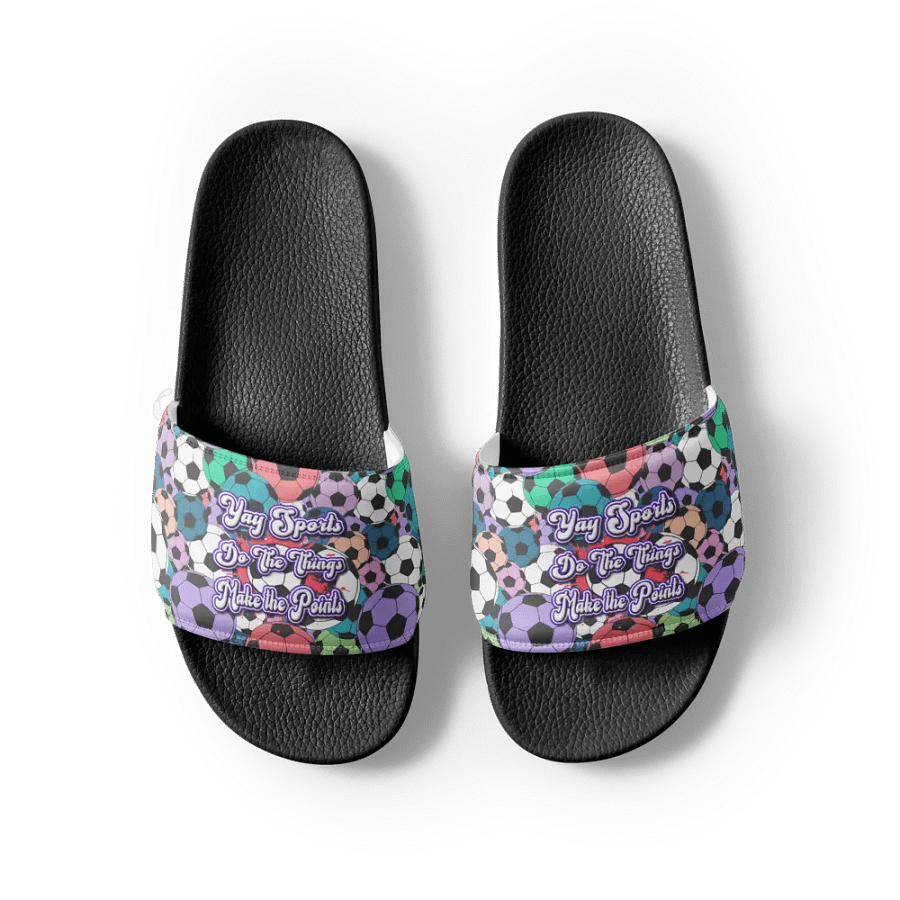 Yay Sports Soccer Football All Over Print Slip On Slides product image (6)