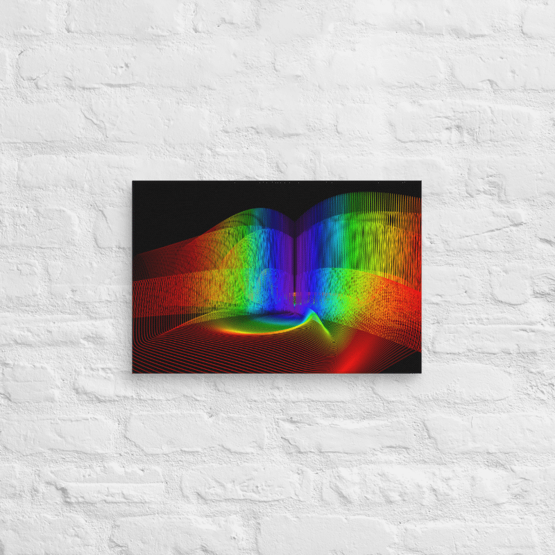 Sparse Spectral Spaceport Omega - Diffraction Curves Physics Art Canvas Print product image (3)
