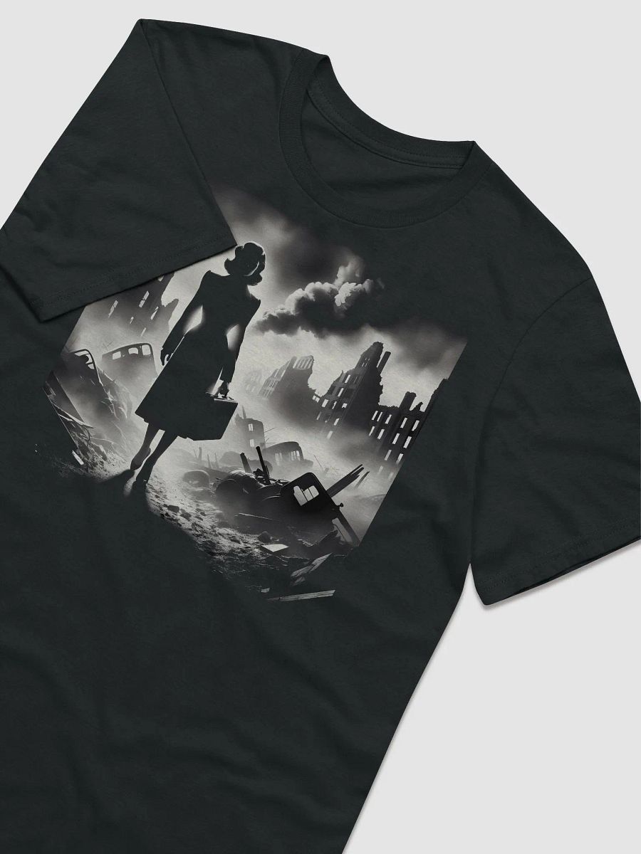 Noir Resilience Amidst Ruins (Front Print Womens Tee) product image (3)