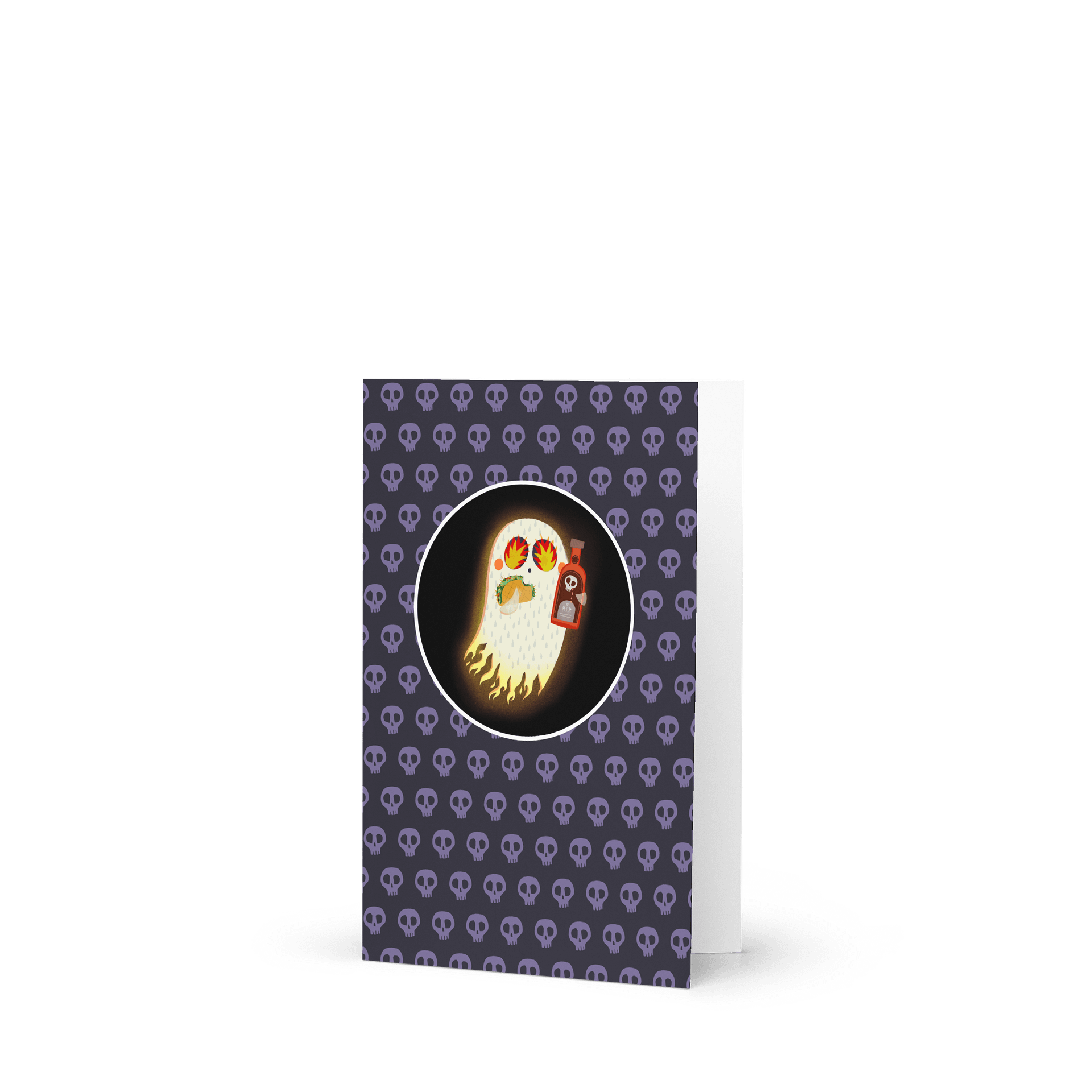 Little Ghost Hot Sauce Taco - Greeting Card product image (4)
