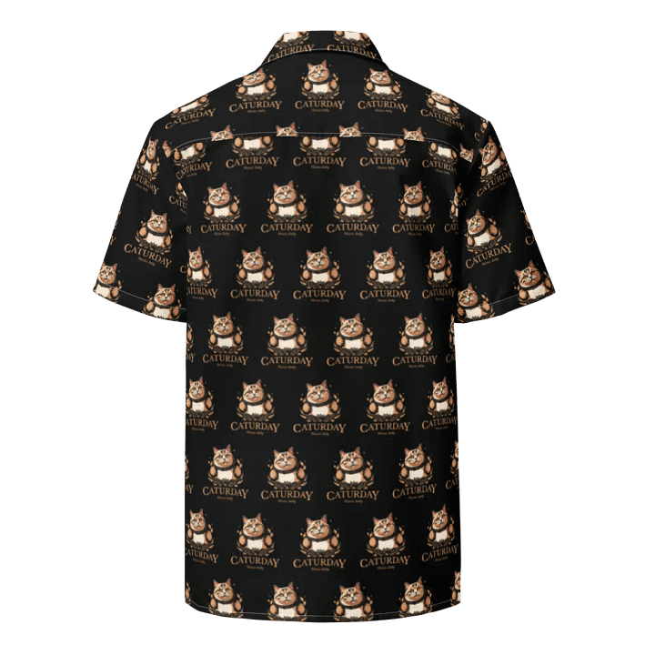Caturday Hawaiian Style Shirt - Big Orange Kitty - Stable Diffusion product image (2)