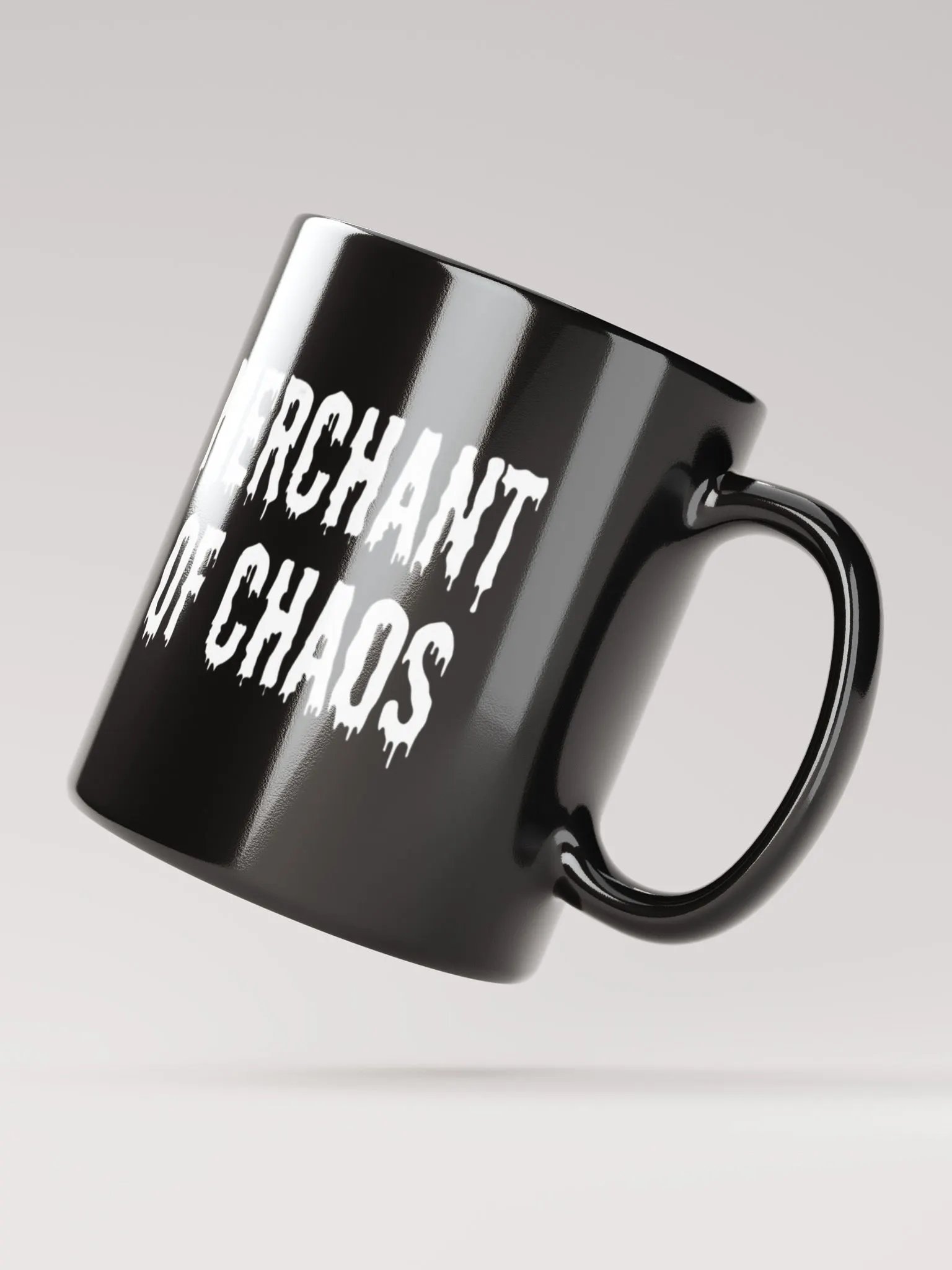 Merchant of Chaos Mug - Black, white lettering product image (5)