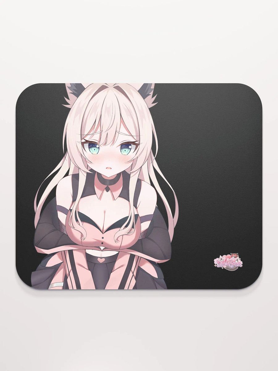 Lara Silverfox Vtuber Looks At You and is Shy Mouse Pad product image (2)