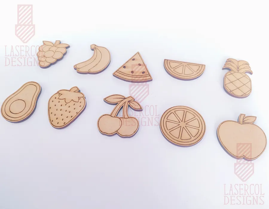 Fruits Cut Outs and Stud Earrings - Laser Cut Files product image (4)