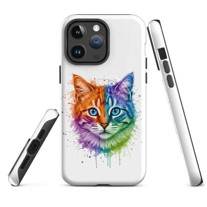 Watercolor Splash Cat Face iPhone® MagSafe® Case product image (4)
