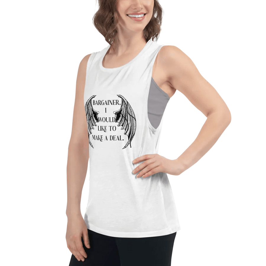 Bargainer Calling Card Bella+Canvas Women's Flowy Muscle Tank product image (51)