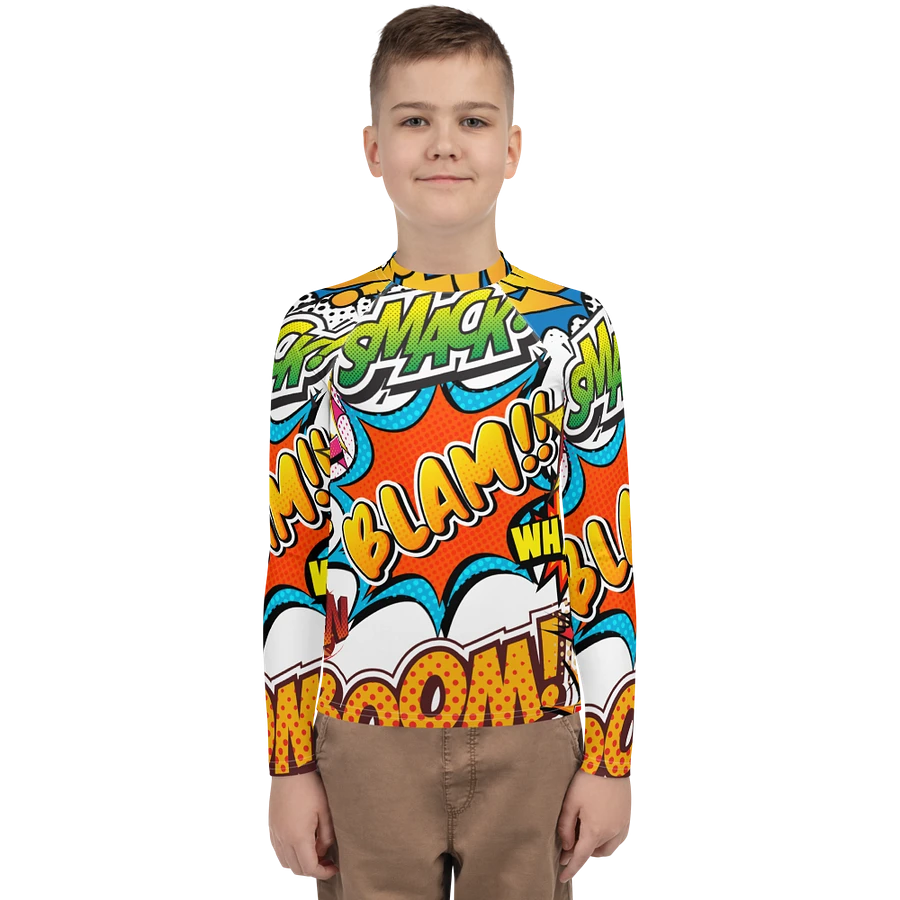 Dynamic Comic Action All-Over Print Youth Rash Guard product image (17)