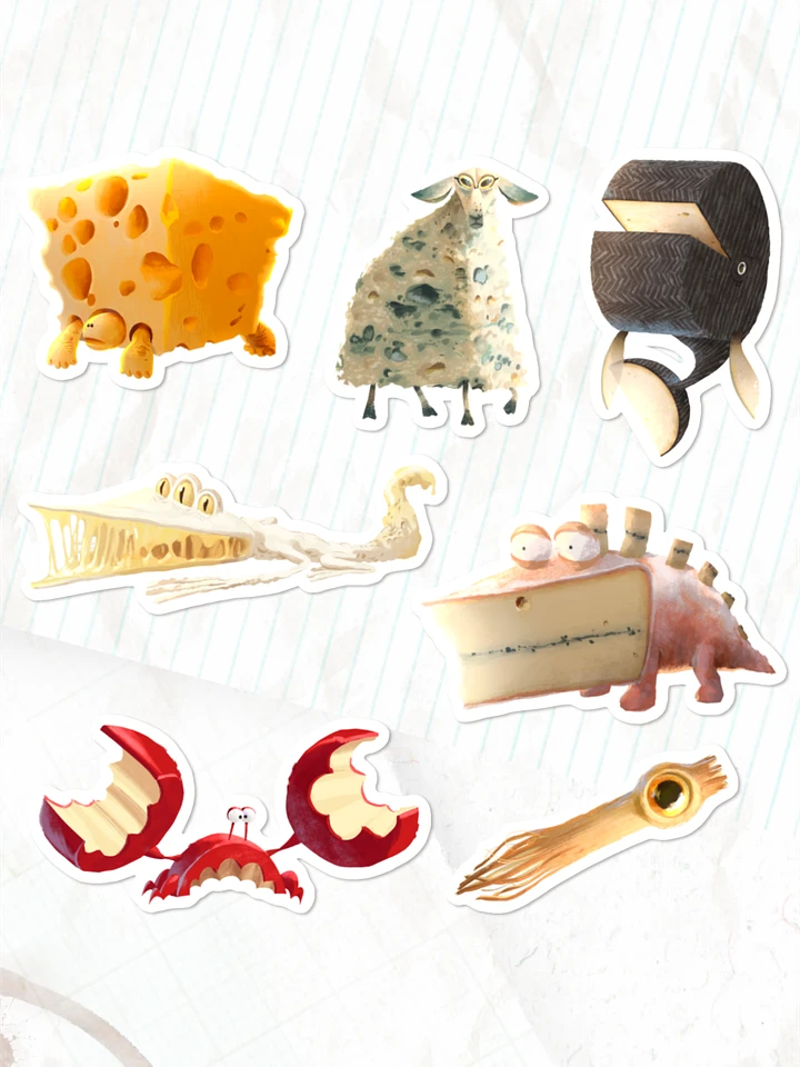 Cheese Creatures - STICKER SET product image (1)