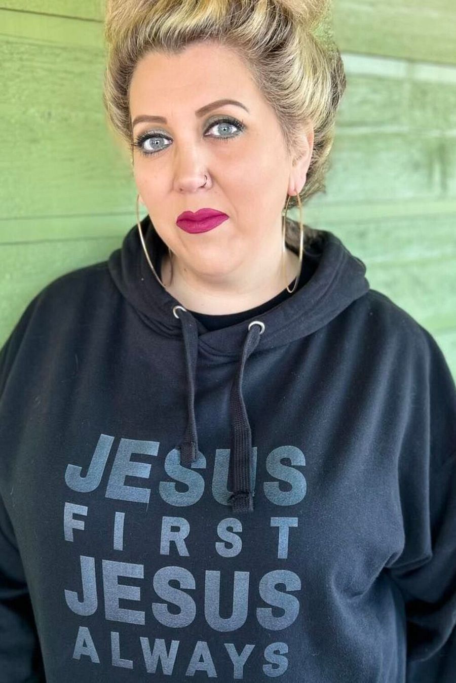 Jesus first unisex hoodie product image (1)