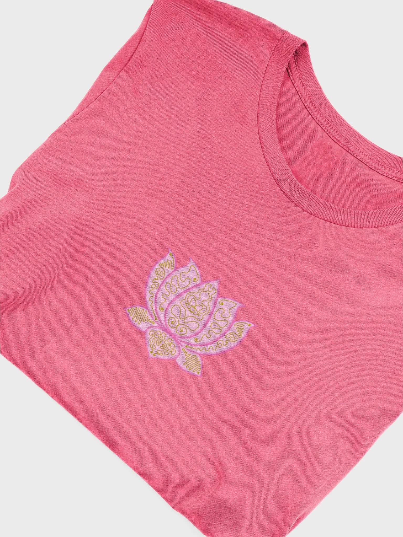 Lotus Blossom Gold Line Art T-Shirt product image (5)