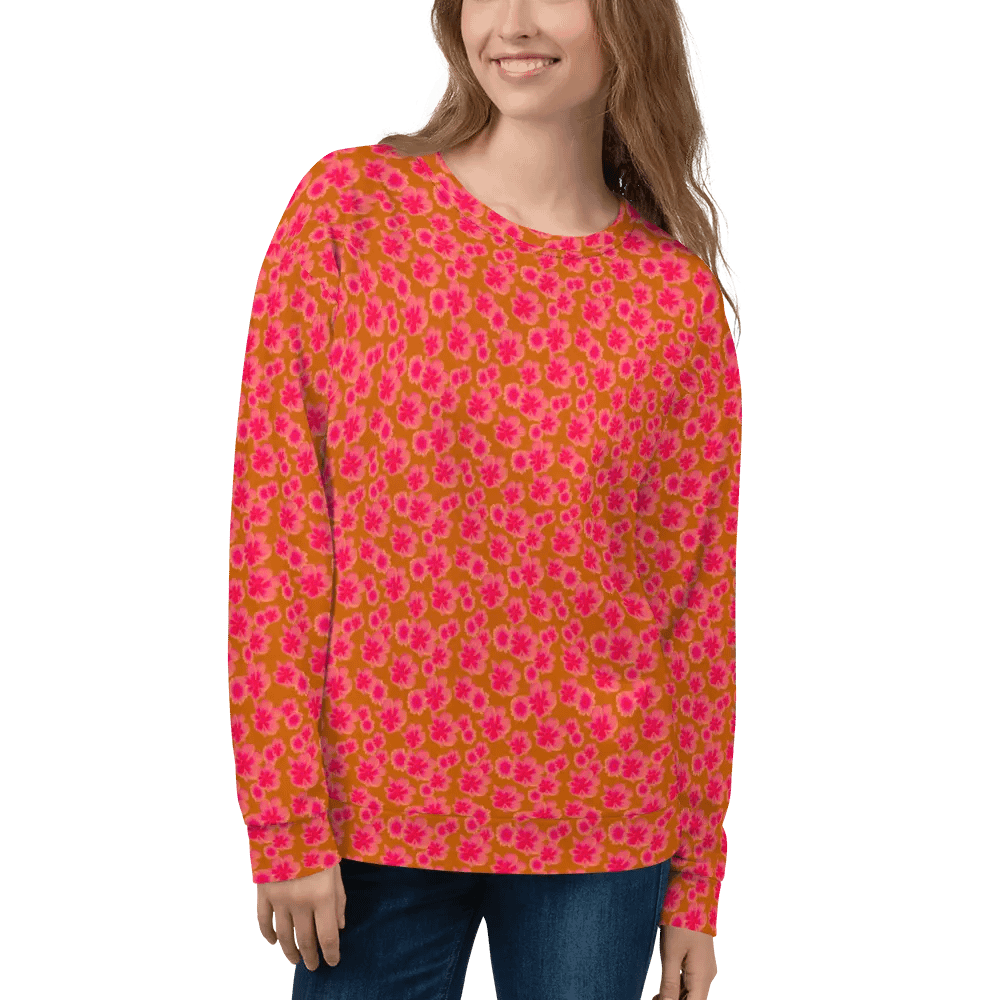 Mini Floral Orange Pink Sweatshirt product image (6)