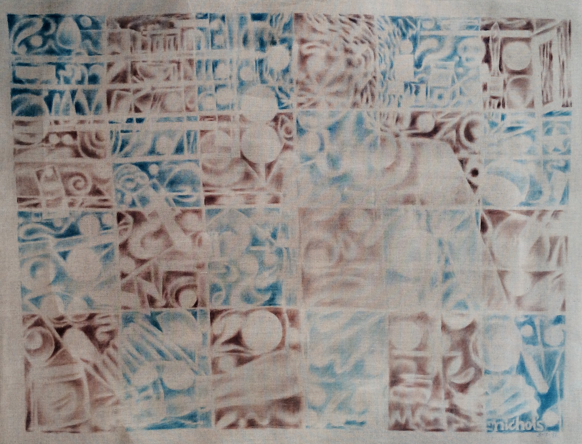 Island Salem/ Portrait of D.E. May (1992) (47" x 58") Rolled Canvas Original product image (2)