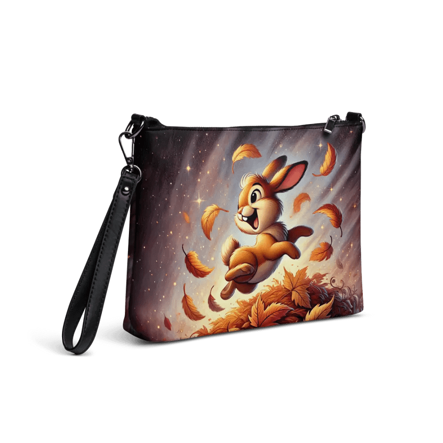 Autumn Leaves Bunny Rabbit Crossbody Bag - Whimsical Purse product image (4)