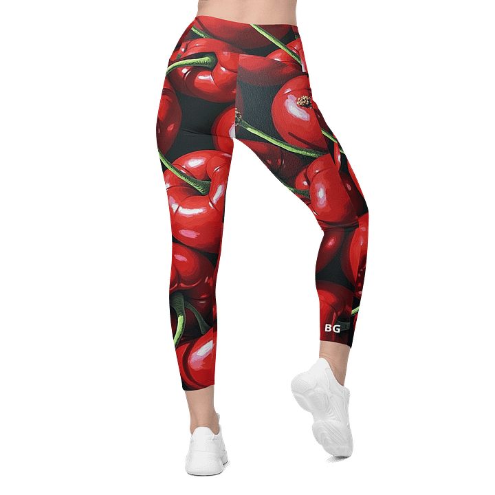 Barry Grady Cherries Crossover Leggings with Pockets product image (2)