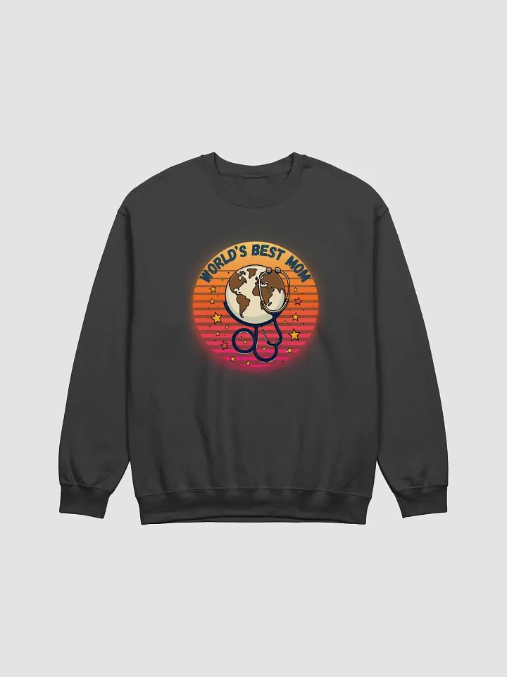 World's Best Mom Earth Stethoscope Crewneck Sweatshirt product image (4)